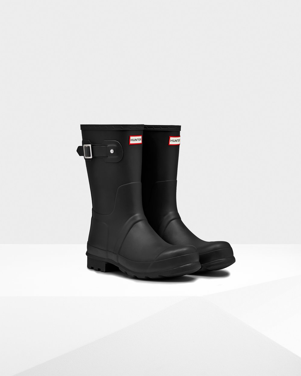 Hunter Original Short Rain Boots - Buy Mens Black - TFNYLO936